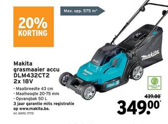 GAMMA Makita Grasmaaier Accu aanbieding