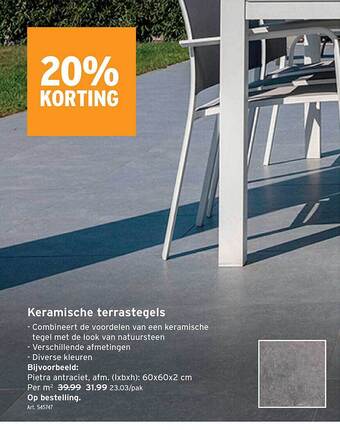 GAMMA Keramische Terrastegels aanbieding