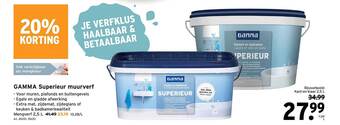GAMMA Gamma Superieur Muurverf aanbieding