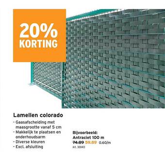 GAMMA Lamellen Colorado aanbieding