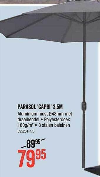 HandyHome Parasol 'capri' 3.5m aanbieding