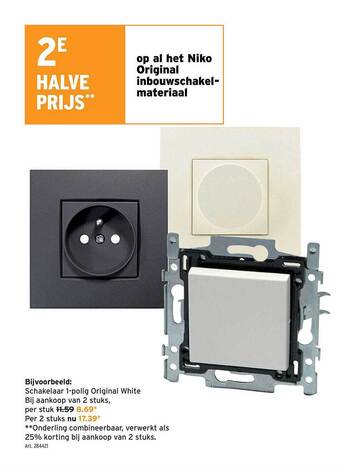 GAMMA Niko Original Inbouwschakelmateriaal aanbieding