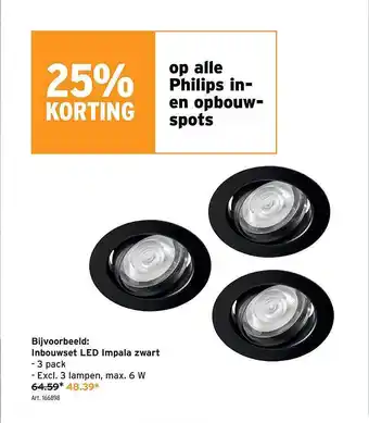 GAMMA Philips Inen Opbouwspots aanbieding