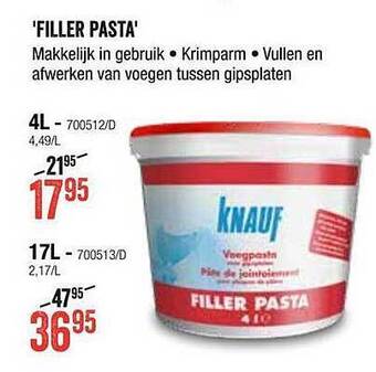 HandyHome 'filler Pasta' aanbieding