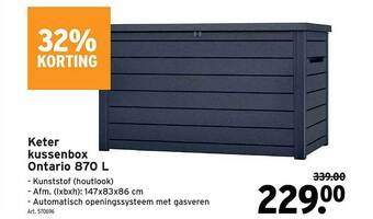 GAMMA Keter Kussenbox Ontario 870l aanbieding
