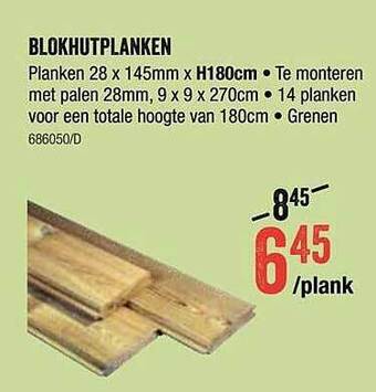 HandyHome Blokhutplanken aanbieding