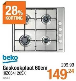 Cevo Beko Gaskookplaat 60cm aanbieding