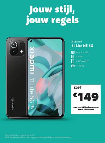 Base Xiaomi 11 Lite Ne 5g aanbieding