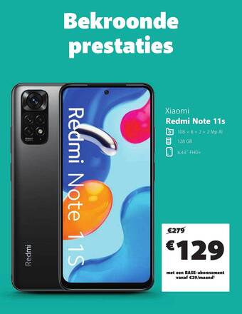 Base Xiaomi Redmi Note 11s aanbieding