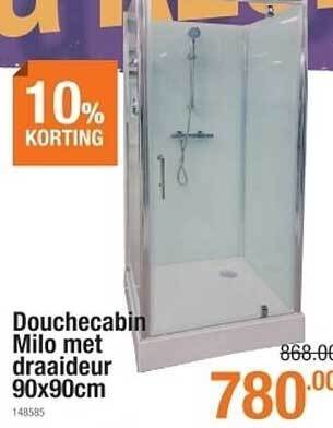 Cevo Douchecabin Milo Met Draaideur 90x90cm aanbieding