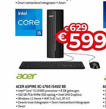 Exellent Acer Aspire Xc-1760 I5402 Be aanbieding