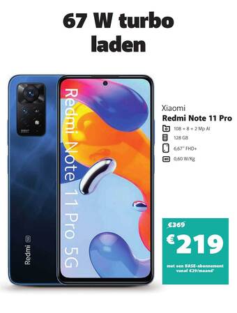 Base Xiaomi Redmi Note 11 Pro aanbieding