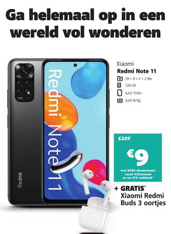 Base Xiaomi Redmi Note 11 aanbieding