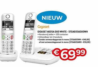 Gigaset A605a Duo White - Stga605aduowh