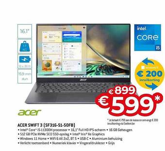 Exellent Acer Swift 3 aanbieding