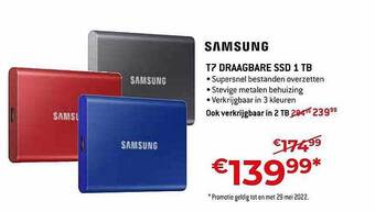 Exellent Samsung T7 Draagbare Ssd 1 Tb aanbieding