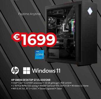 Exellent Hp Omen Desktop Gt15-0005nb aanbieding