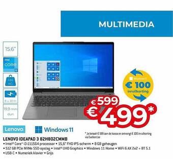 Exellent Lenovo Ideapad 3 82h802cmmb aanbieding