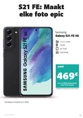Base Samsung Galaxy S21 Fe 5g aanbieding