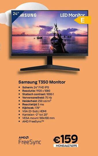 CompuDeals Samsung T350 Monitor aanbieding