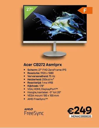CompuDeals Acer Cb272 Asmiprx aanbieding