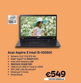 CompuDeals Acer Aspire 3 Intel I31005g1 aanbieding