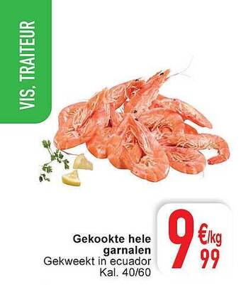 Cora Gekookte Hele Garnalen aanbieding