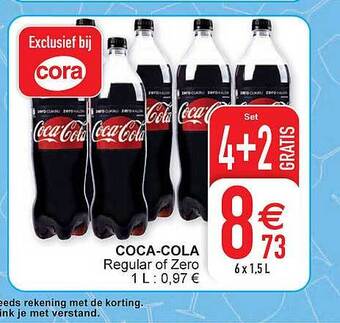 Cora Cocacola Regular Of Zero aanbieding