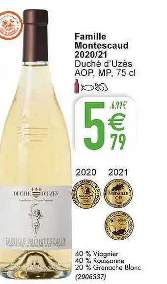 Cora Famille Montescaud 2020-21 Duché D'uzès Aop Mp aanbieding