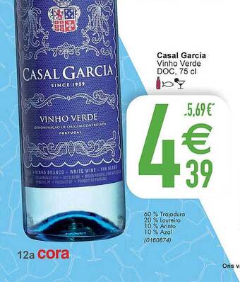 Cora Casal Garcia Vinho Verde Doc aanbieding