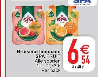 Cora Bruisend Limonade Spa Fruit aanbieding