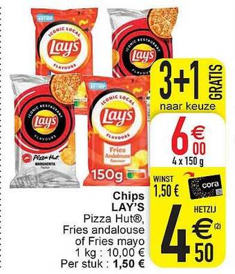 Cora Chips Lay's aanbieding