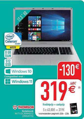 Thomson Notebook N17v3c8wh512