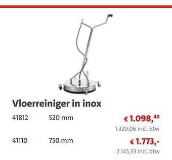 Vloerreiniger In Inox