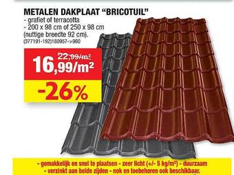 Hubo Metalen Dakplaat aanbieding