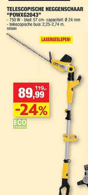 Hubo Telescopische Heggenschaar aanbieding