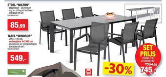 Hubo Stoel Milton, Tafel Windsor aanbieding