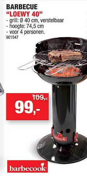 Hubo Barbecue Loewy 40 aanbieding