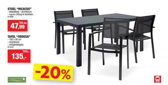 Hubo Stoel Hicacos, Tafel Ordesa aanbieding