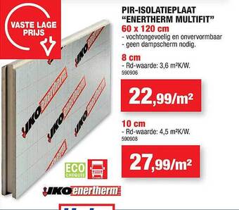 Hubo Pir Isolatieplaat Enertherm Multifit 60x120cm aanbieding