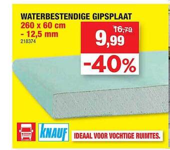 Hubo Waterbestendige Gipsplaat aanbieding