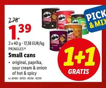 Pringles Small Cans