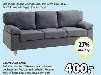 Jysk Gedved Zitbank aanbieding