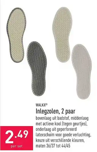 ALDI Inlegzolen, 2 Paar aanbieding