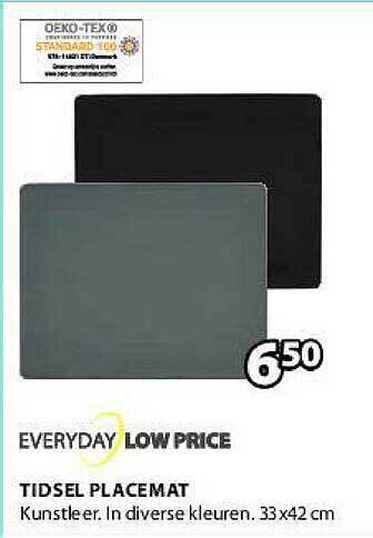 Jysk Tidsel Placemat aanbieding
