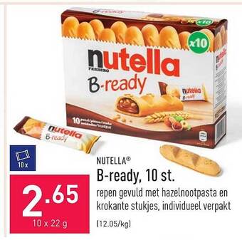 ALDI Nutella Bready, 10 St aanbieding