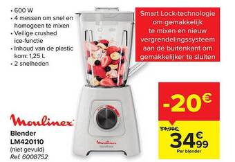 Carrefour Moulinex Blender aanbieding