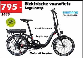 iTEK Elektrische Vouwfiets Lage Instap aanbieding