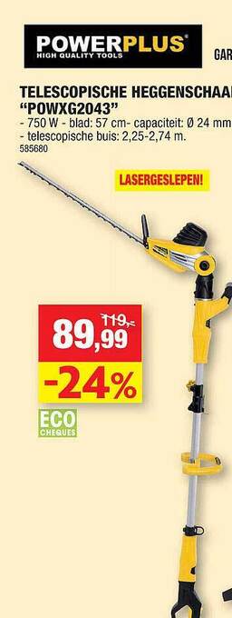 Hubo Telescopische Heggenschaar aanbieding