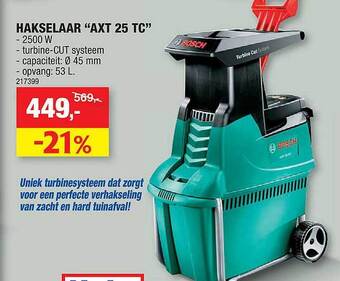 Hubo Hakselaar aanbieding
